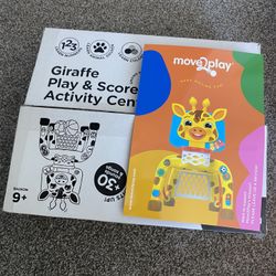 Move2play, Giraffe Basketball Hoop & Soccer Goal Activity Center