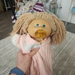  Vtg 1984 Cabbage Patch Kid Paci Face Signed & Dated Adoption Cert  Bracelet
