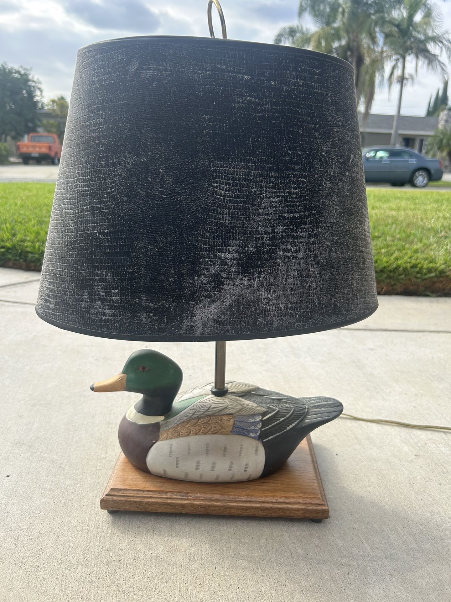 Vintage Ceramic Mallard Duck Table Lamp