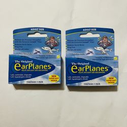 2 Original Adult EarPlanes by Cirrus Healthcare Earplugs Airplane Travel Ear Pr...