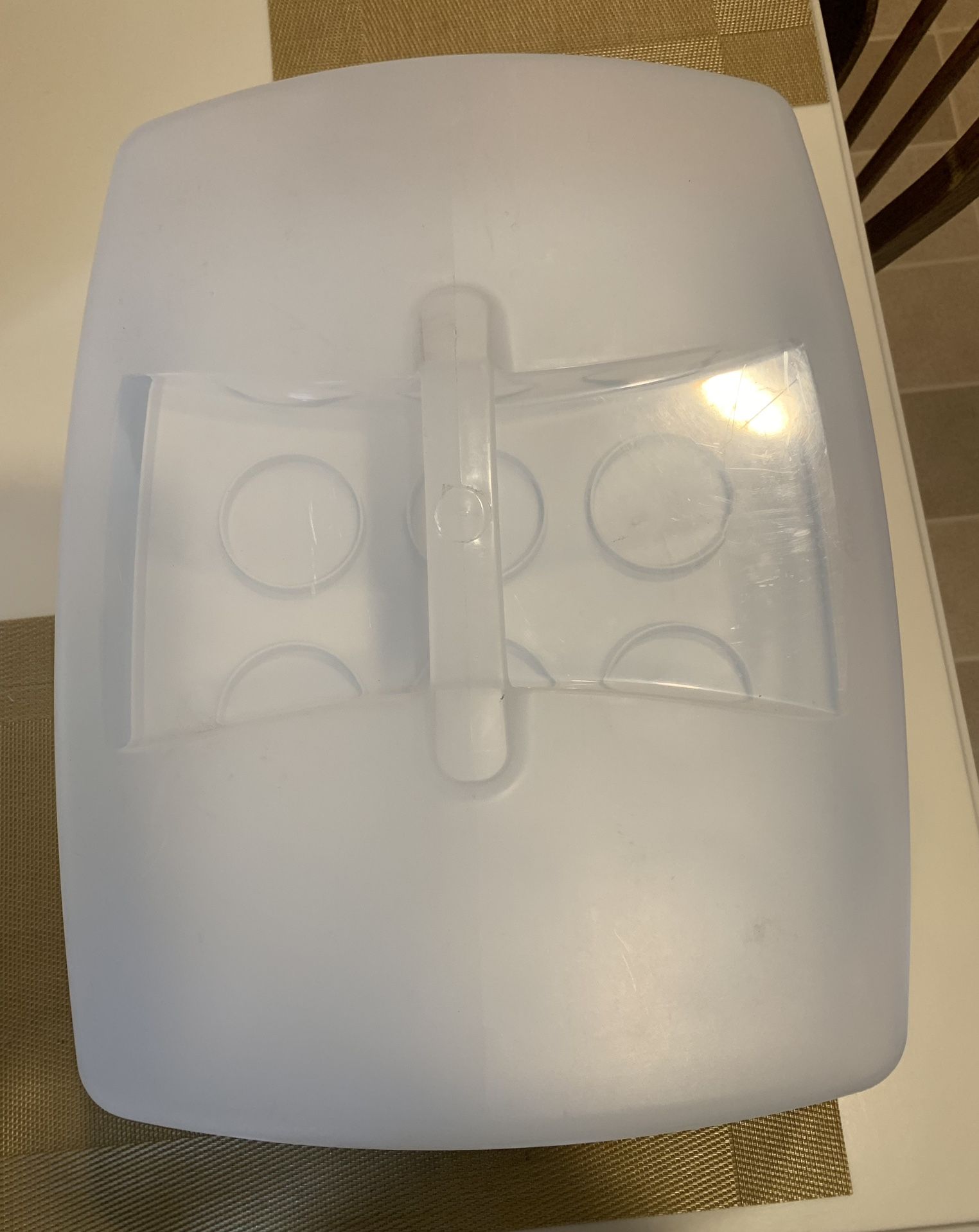 Cupcake Carrier Plastic Rectangle Clear/White/ holds 12 or 24 cupcakes or sheet cake 