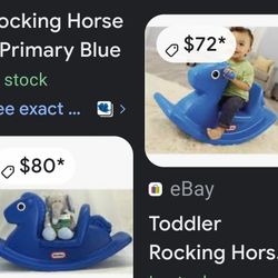 Blue Toddler Rocking Horse