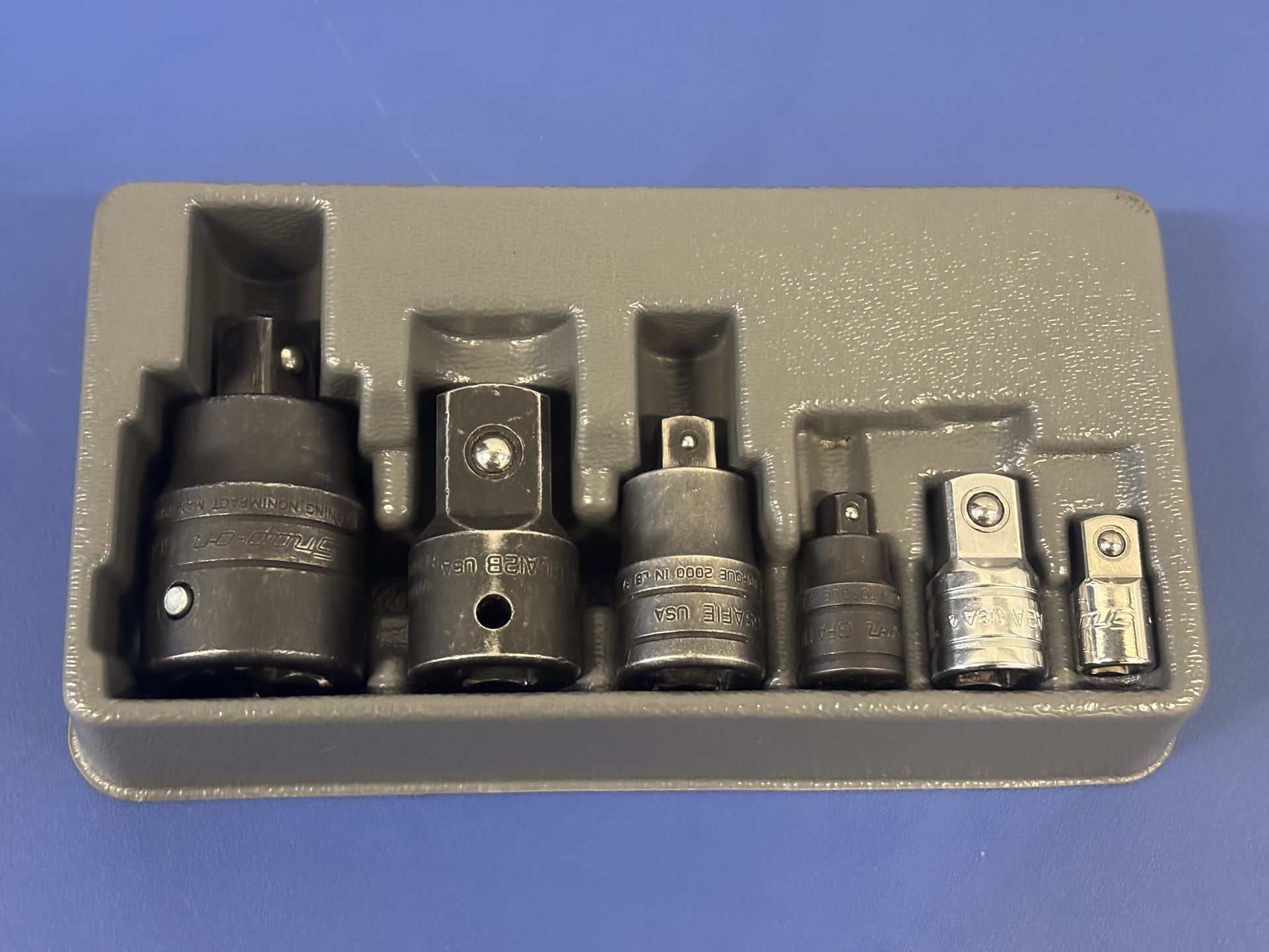 Snap-on Tools 6 pc Combination Square Drive Adaptor Set