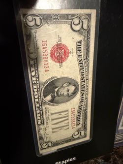 1953 RED SEAL $5 DOLLAR BILL