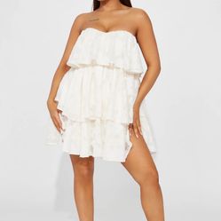 Baby Doll White Dress- Fashion Nova 