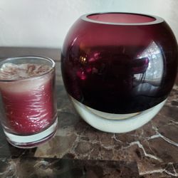 Purple Glass Votive