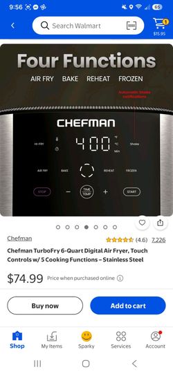 Chefman TurboFry 6-Quart Digital Air Fryer