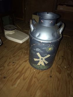 5 Gal Painted Milk Can