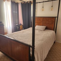 Queen Bed/ Frame With New Mattress And Box Spring 