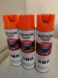 Rust-Oleum Industrial Choice Precision Line Marking Paint – 3 Cans