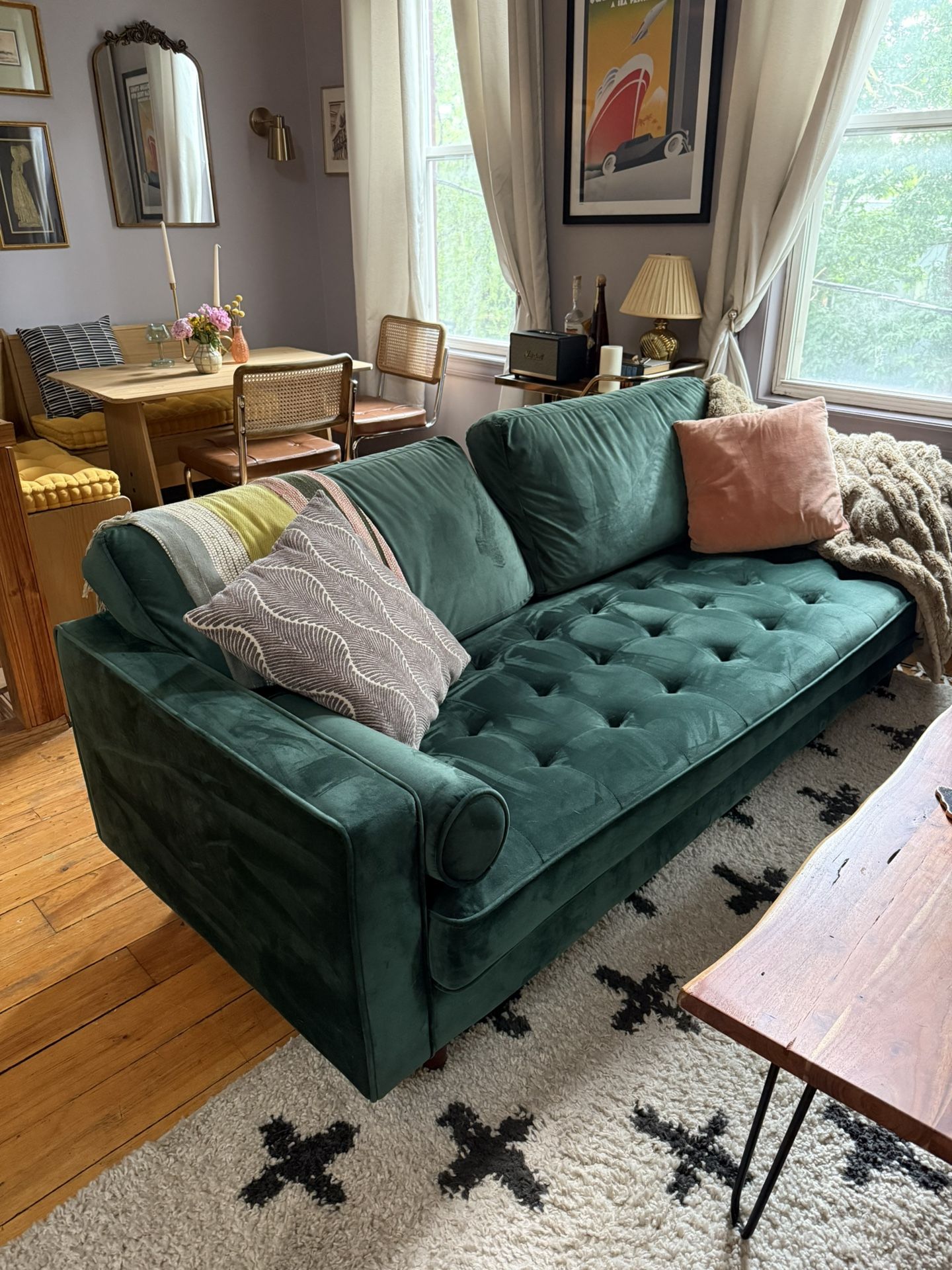 Green velvet Sofa