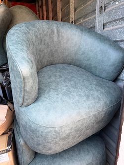 Green leather chair
