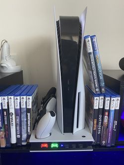 Ps5 Disc Version + Wheel/Pedals/Shifter /Stand + Cooler + Games
