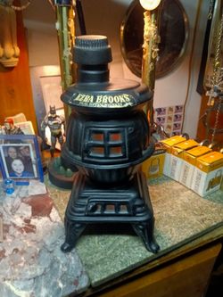 1968 EZRA BROOKS real sippin whiskey stove container.