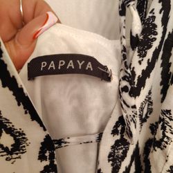 Papaya Black And White Maxi Dress