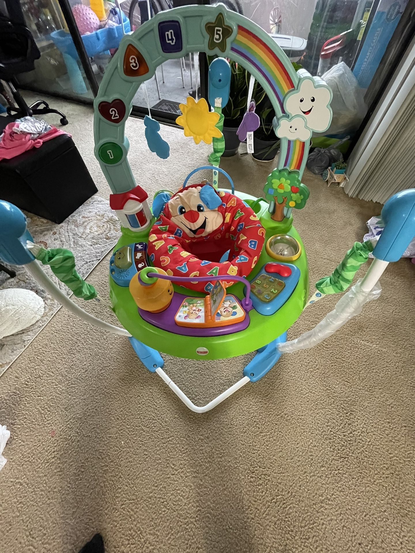 Fisher-Price Baby Bouncer Jumperoo Activity Center with Lights Music In New Condition