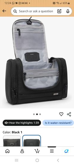 TUMI Black Hanging Toiletry Kit Bag