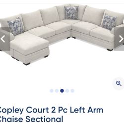 Couch - Sofa - Copley Court 2 Pc Left Arm Chaise Sectional