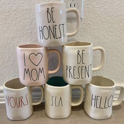 Rae Dunn coffee cups