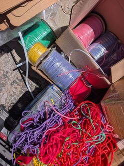 Bulk 550 Paracord Lot + Steel Spool Caddy