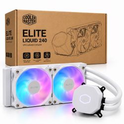 Cooler Master Elite Liquid 240 AIO CPU Cooler - White - Brand New Sealed
