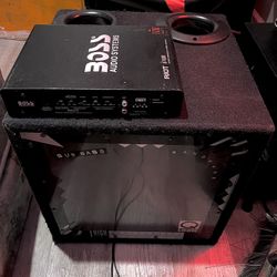 kenwood 12 in bandpass box / 1100.1 boss amp 