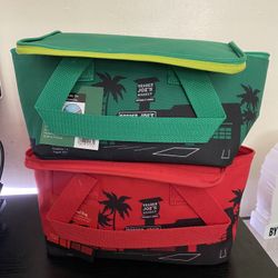 Trader Joe’s Mini Insulated Tote Bag - Red & Green