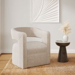 Lexy Natural Swivel Accent Chair