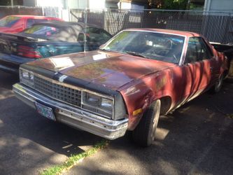 85 Chevy el Camino the brown run and drive the delver project have engine and transmission for it