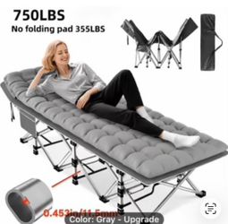 New folding camping bed with cushion