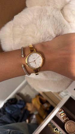 Fossil Women's Gold-Tone Bangle Watch