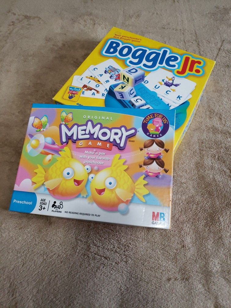 Boggle Jr & Memory games