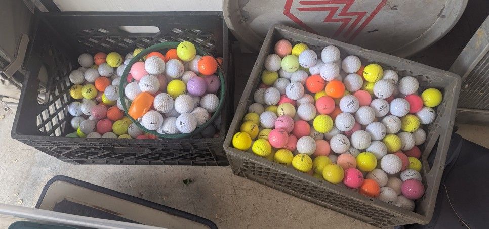 Two Crates Of Golf Balls