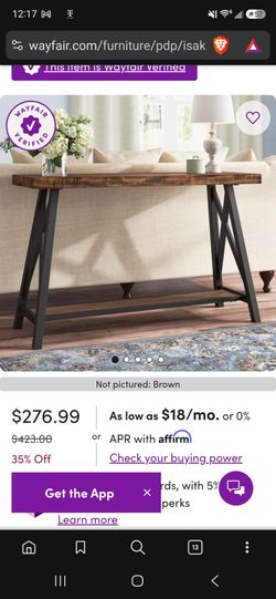 Wayfair Industrial Sofa Console Table