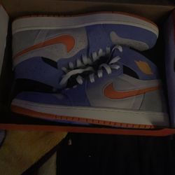 Jordan 1 Size 10 In Men’s Color Blue And Orange And White 