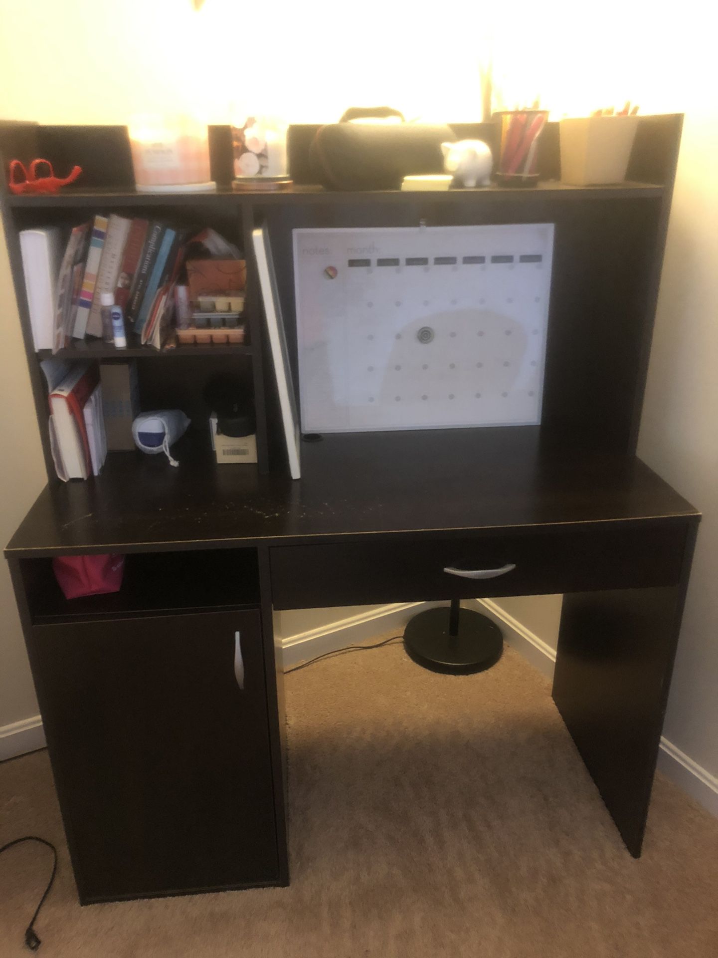 Used dark brown desk