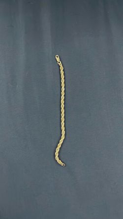7” Inch .925 Sterling Silver Rope Bracelet 3.4 MM Thick