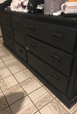 $80 obo black wooden dresser