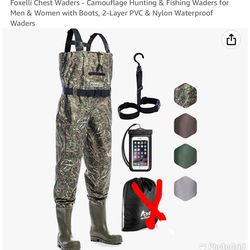 Chest Waders Camo PVC Hunting & Fishing Waders for Men Women with
