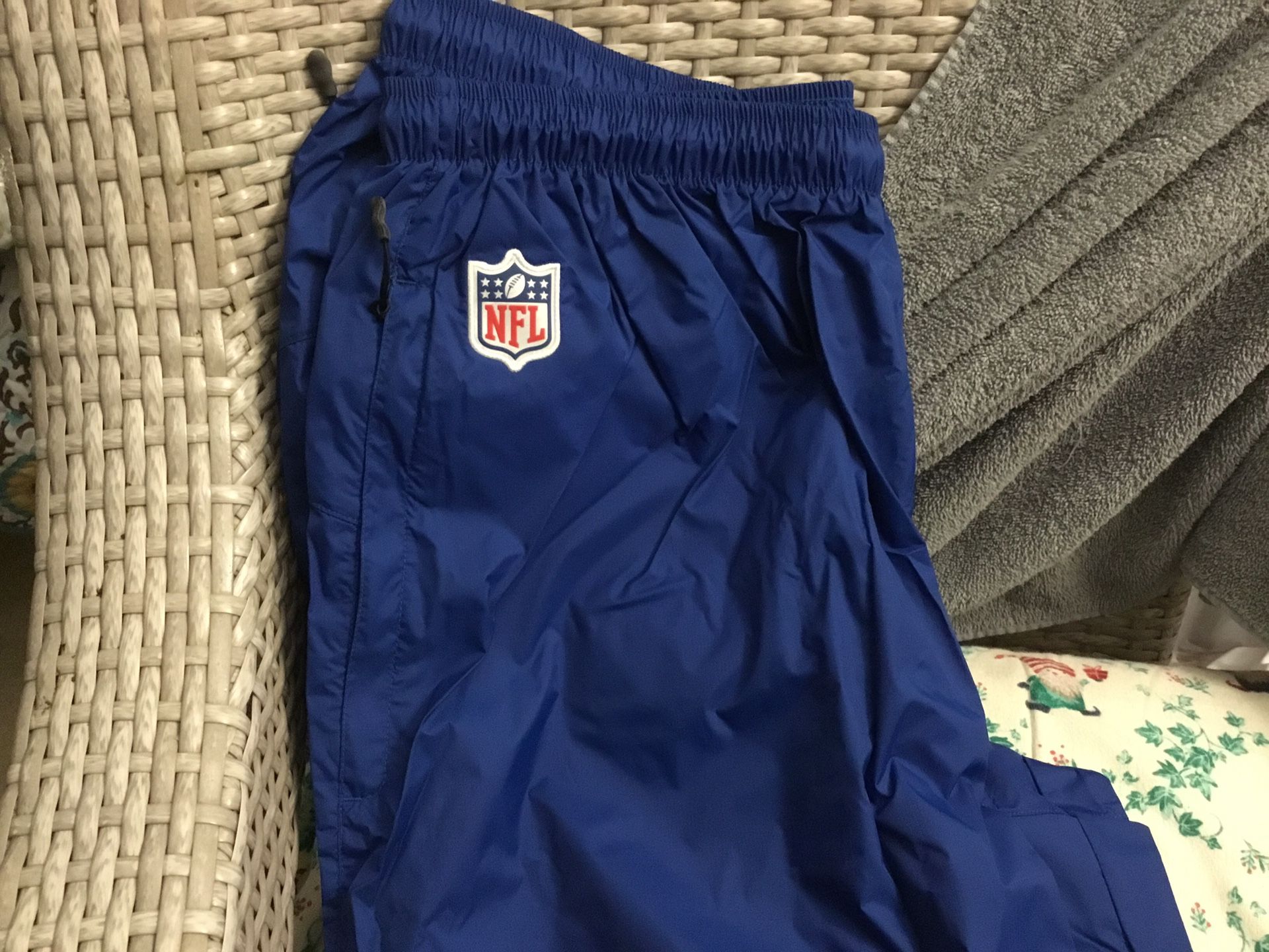 Nike Nfl Storm Fit On Field Apparel Rain Pants And Pull over jacket with half zipper Blue Men