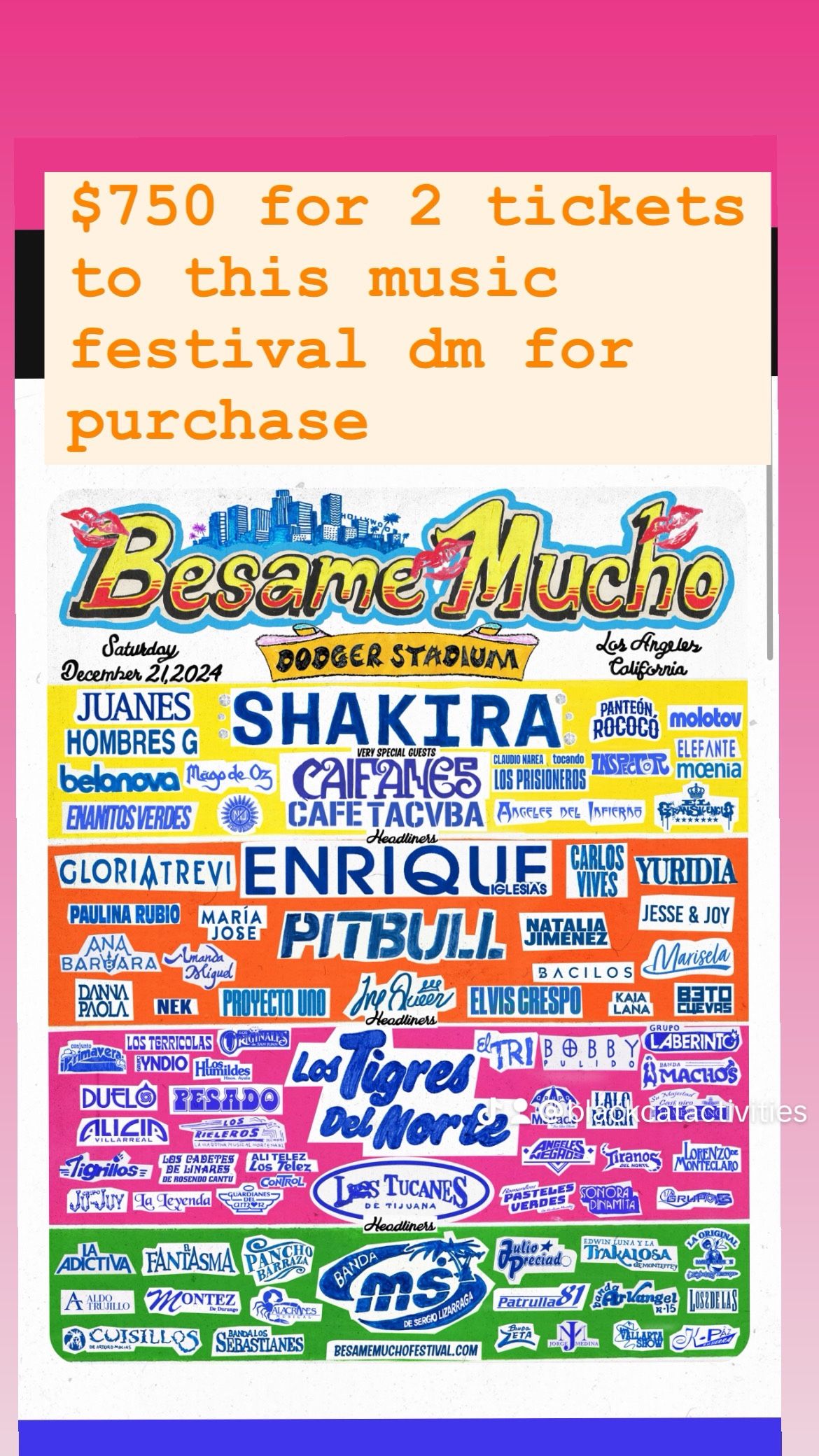 $750 For Two Tickets