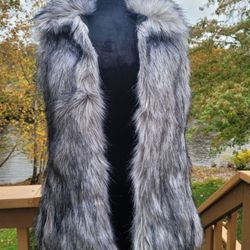WHBM Faux Fur Vest