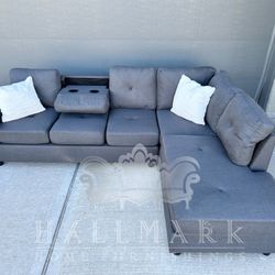 New In Box Grey Sectional 