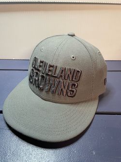 New Era 59Fifty Embroidered NFL Cleveland Browns Gray Fitted Hat 6 7/8