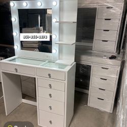 New 6 Drawer Makeup VAnity Tocador De Maquillaje