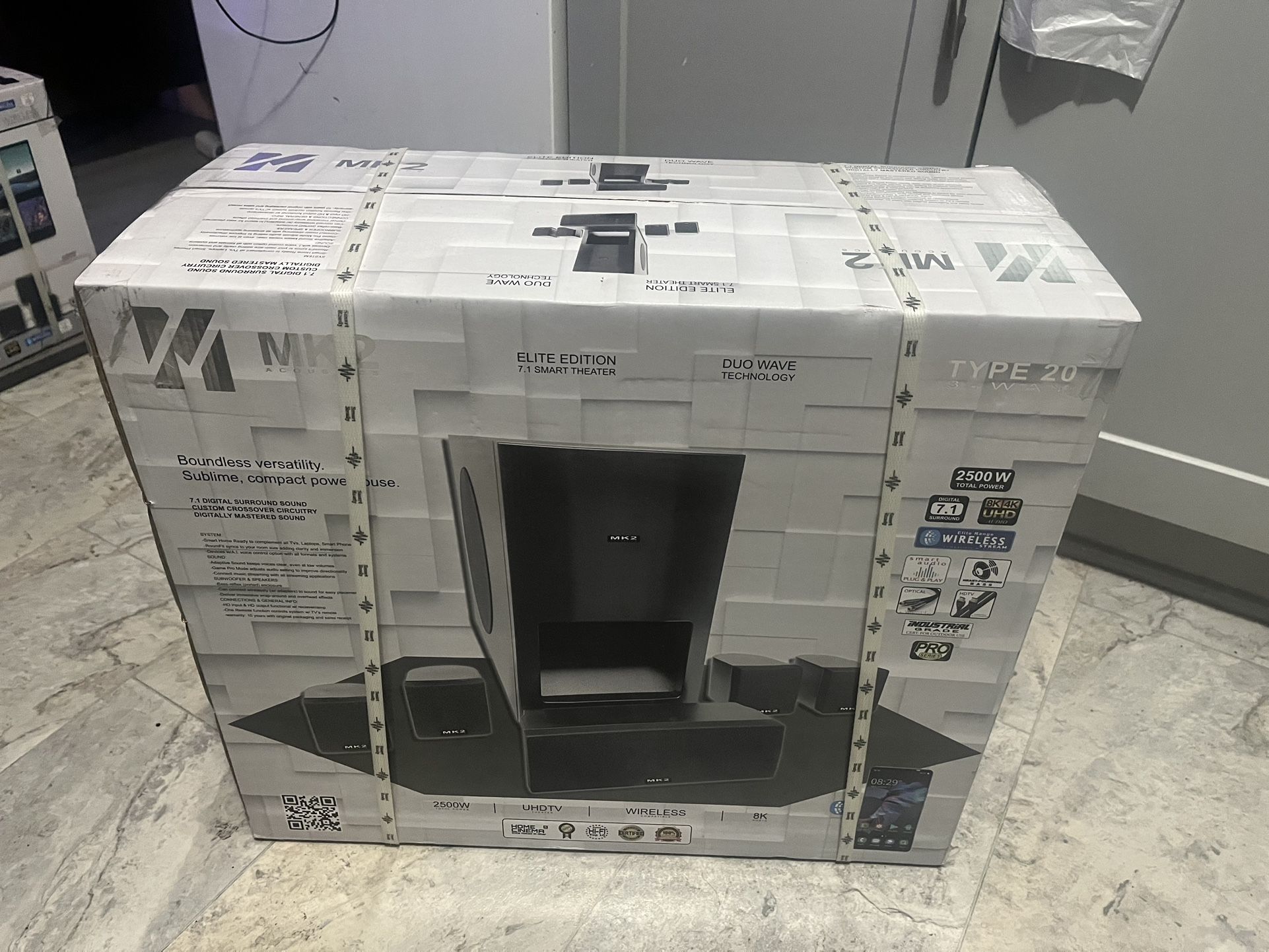 MK2 Acoustics Elite Edition 7.1 Speaker Smart Theater Surround Sound System