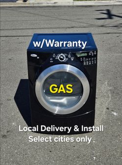 Whirlpool GAS Dryer Delivery for fee Cities in ad