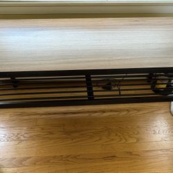 Wood coffee table with storage