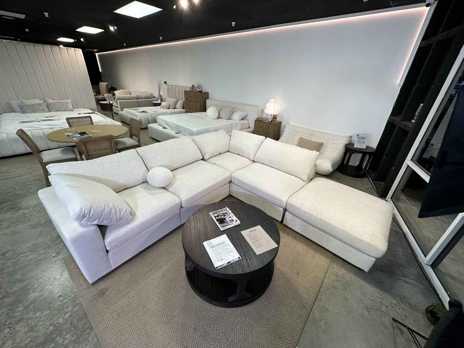 NEW Modular Cloud Sofa Sectional Chaise With Memory Foam & Down Feather Cushions