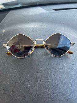 chrome hearts diamond dog glasses